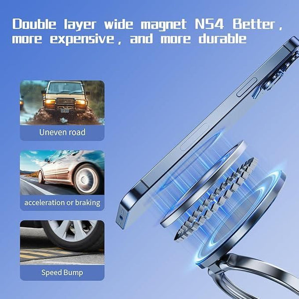 Magnetic 360° Foldable Phone Stand – MagSafe Compatible | Ultra-Stable Alloy Build